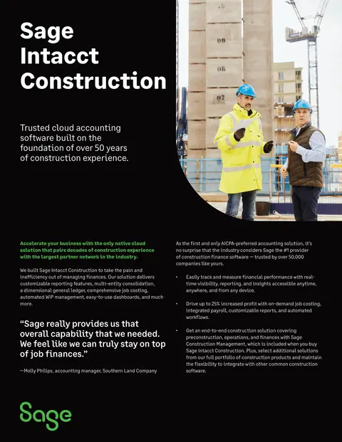 Sage Intacct Construction