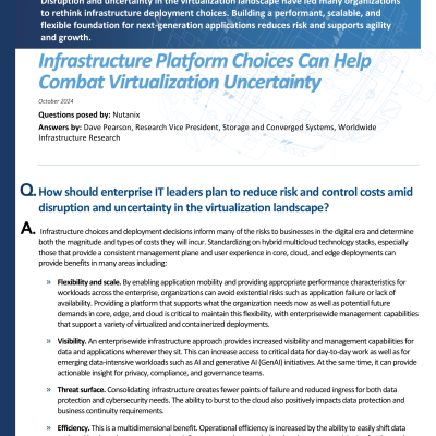 Analyst Q&A: Optimizing Your IT Costs: Nutanix vs. the Traditional Three-Tier Virtualization Solution